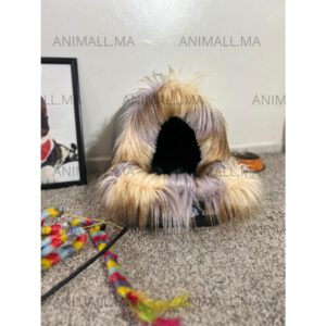 Maisonnette pour chat ultra douillette effet fourrure