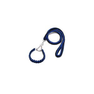 Laisse et collier tressés en nylon pour grand chien – 1,3 m