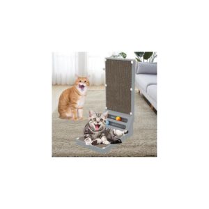 Griffoir en L pour chat avec aire de repos et jouet