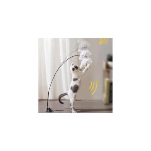 Canne à plumes interactive pour chat avec ventouse