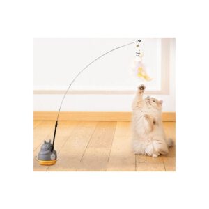 Jouet rotatif interactif pour chat avec base adhésive