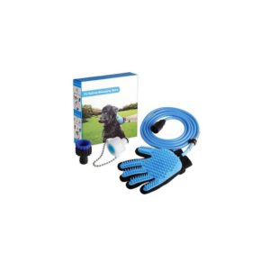 Gant de bain avec pulvérisateur pour chien