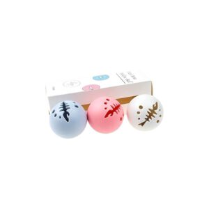 Balles creuses arête de poisson pour chat – lot de jouets