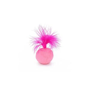 Boule de 5 cm avec plume pour chat