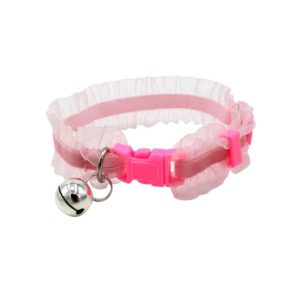 Collier à cloche pour chat en dentelle – réglable 17-27 cm