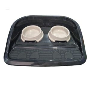 Plateau avec 2 bols pour chat et petit chien